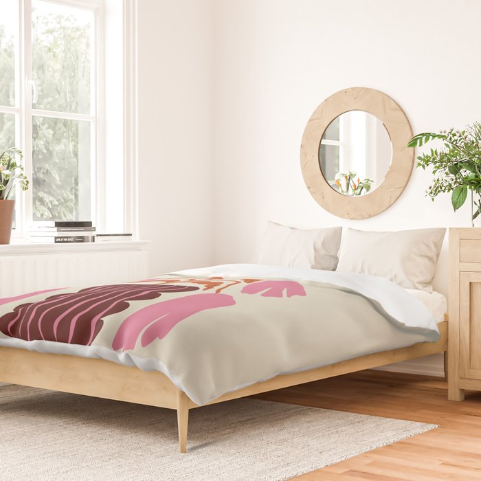 Pink dropping flower pottery   Duvet Cover Gallery Image 2
