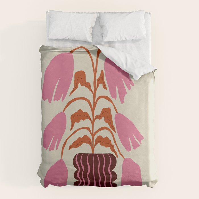 Pink dropping flower pottery   Duvet Cover Gallery Image 6