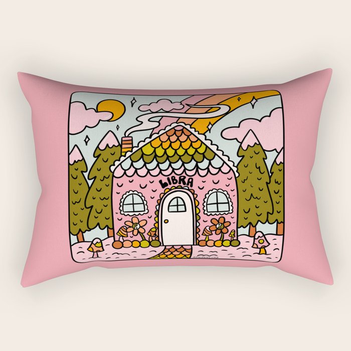 Libra Gingerbread House Rectangular Pillow Gallery Image 1