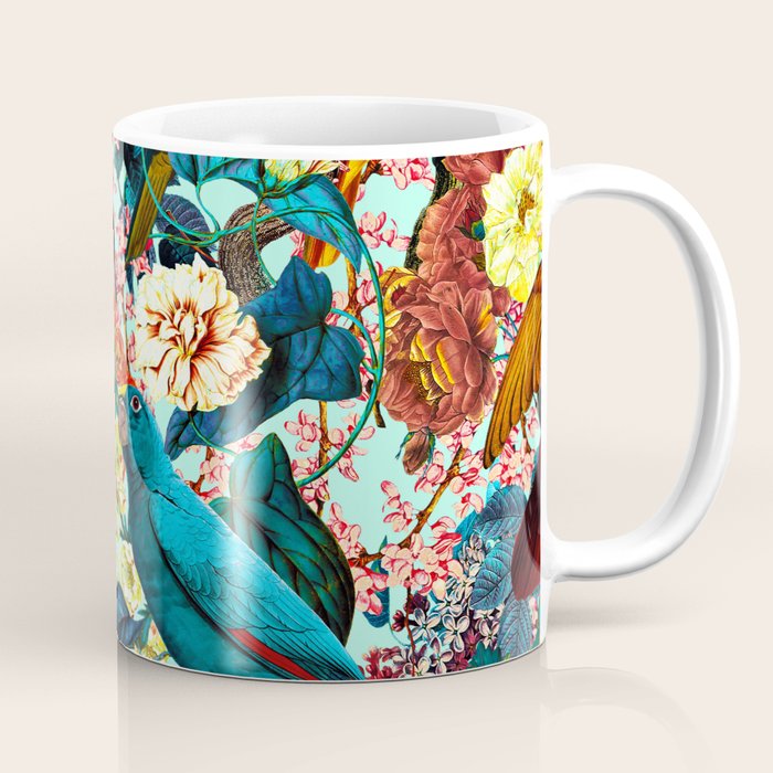 FLORAL AND BIRDS XV Coffee Mug Gallery Image 1