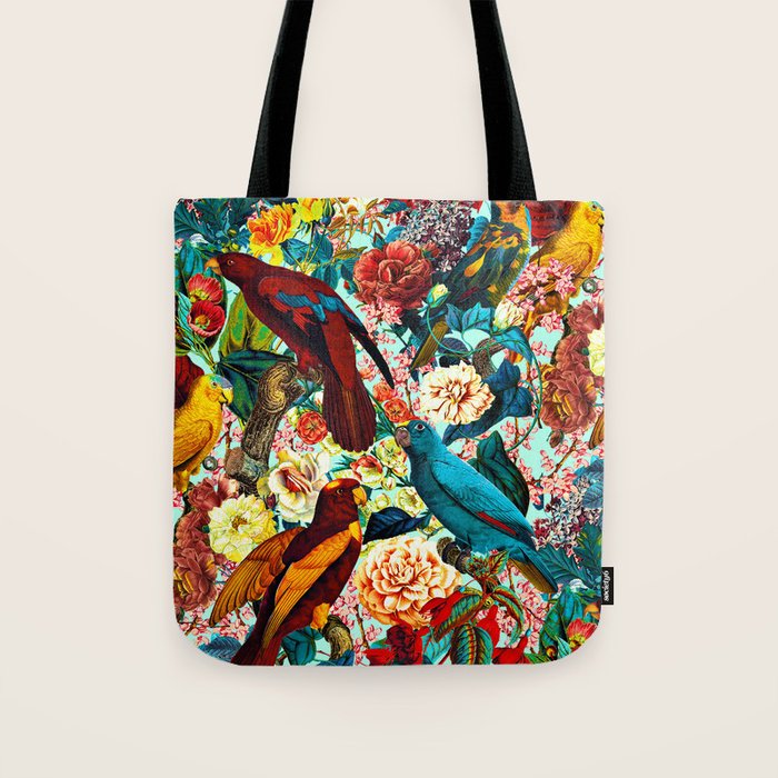 FLORAL AND BIRDS XV Tote Bag Gallery Image 1