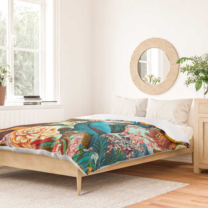FLORAL AND BIRDS XV Duvet Cover Gallery Image 2