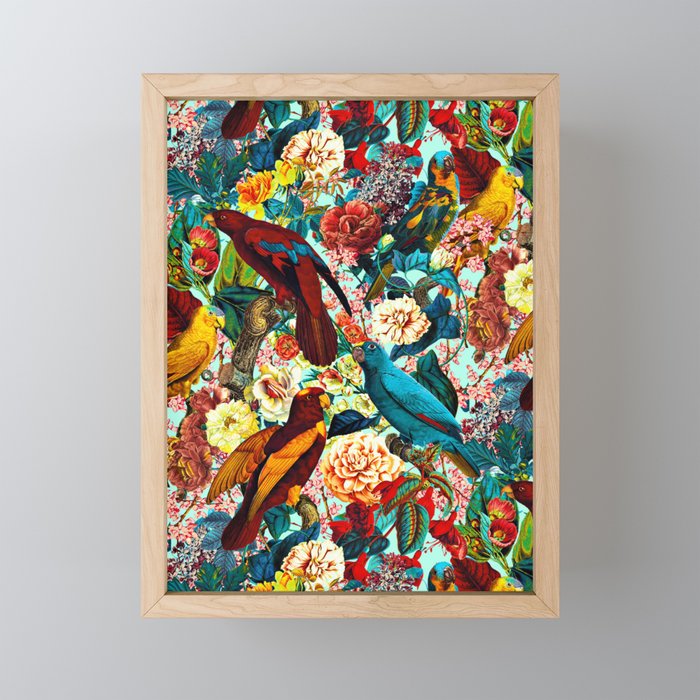 FLORAL AND BIRDS XV Mini Art Print Gallery Image 1