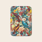 FLORAL AND BIRDS XV Bath Mat Gallery Image 1