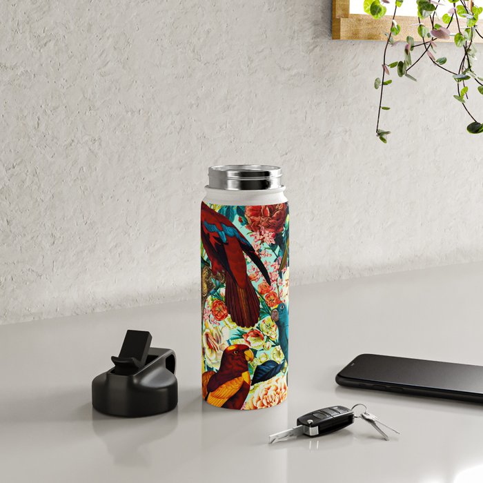FLORAL AND BIRDS XV Water Bottle Gallery Image 5