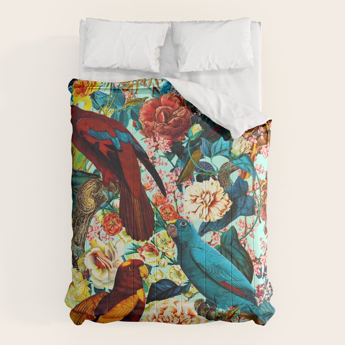 FLORAL AND BIRDS XV Comforter Gallery Image 1