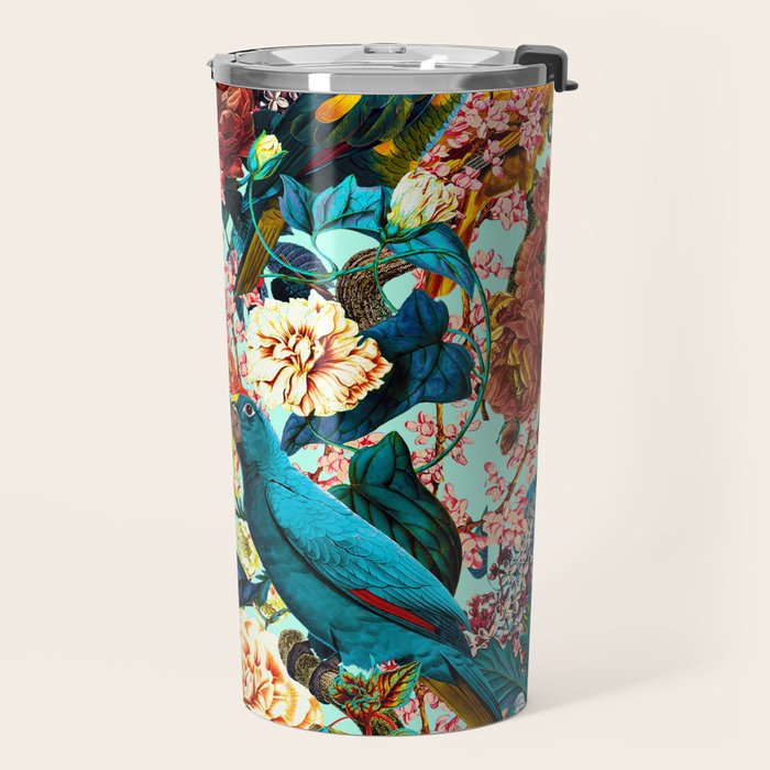 FLORAL AND BIRDS XV Travel Mug Gallery Image 2