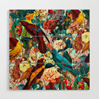 FLORAL AND BIRDS XV Wood Wall Art Gallery Image 1