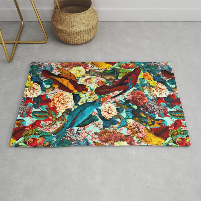 FLORAL AND BIRDS XV Rug Gallery Image 1