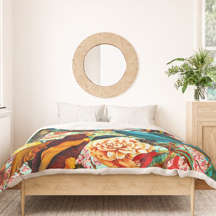 FLORAL AND BIRDS XV Duvet Cover Gallery Image 3