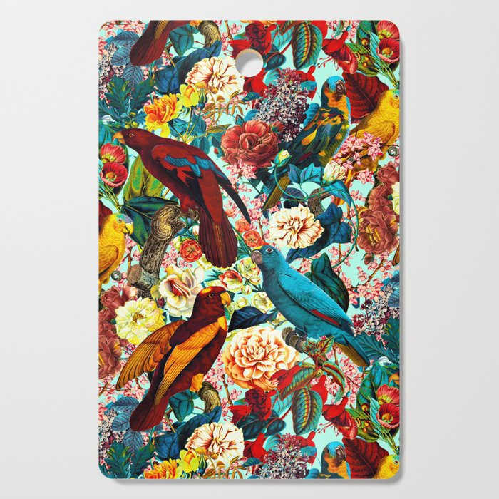 FLORAL AND BIRDS XV Cutting Board Gallery Image 1
