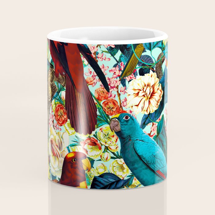 FLORAL AND BIRDS XV Coffee Mug Gallery Image 4