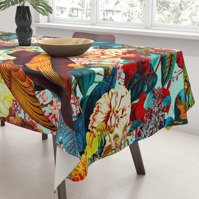 FLORAL AND BIRDS XV Tablecloth Gallery Image 3