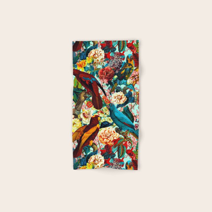 FLORAL AND BIRDS XV Bath Towel Gallery Image 1