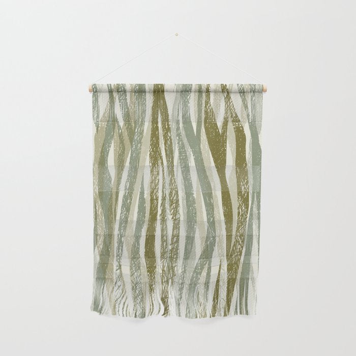 Wildlife Safari animal print green Wall Hanging Gallery Image 1