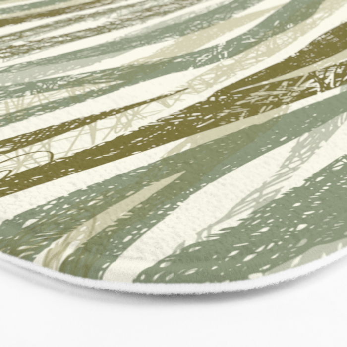 Wildlife Safari animal print green Bath Mat Gallery Image 3