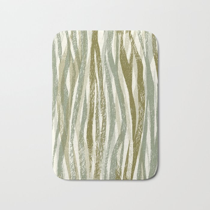 Wildlife Safari animal print green Bath Mat Gallery Image 1