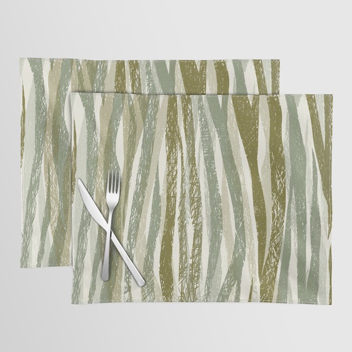 Wildlife Safari animal print green Placemat Gallery Image 1
