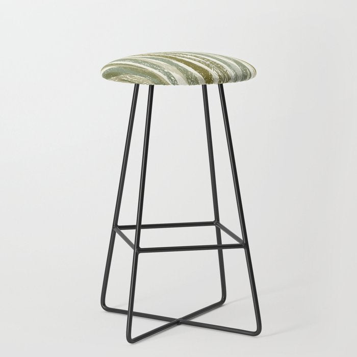 Wildlife Safari animal print green Stool Gallery Image 1