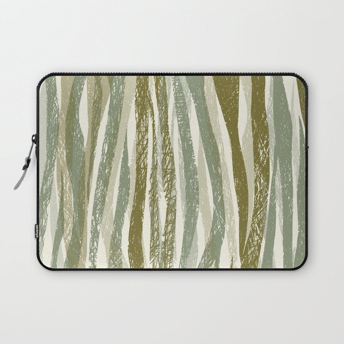 Wildlife Safari animal print green Laptop Sleeve Gallery Image 1