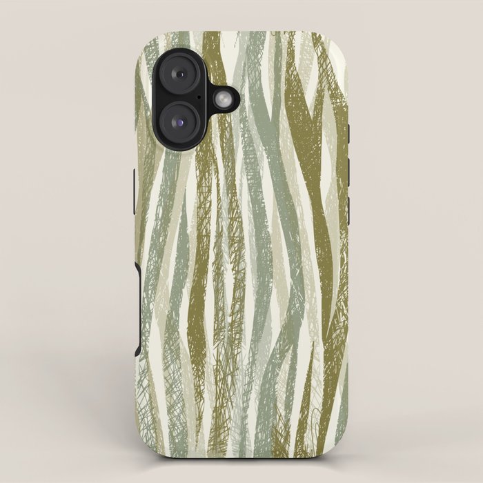 Wildlife Safari animal print green iPhone Case Gallery Image 1