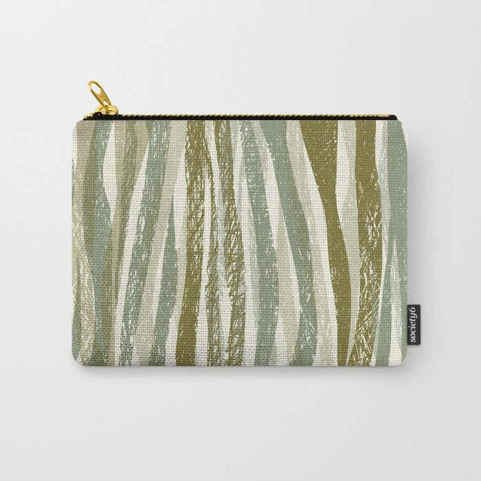 Wildlife Safari animal print green Carry All Pouch Gallery Image 1