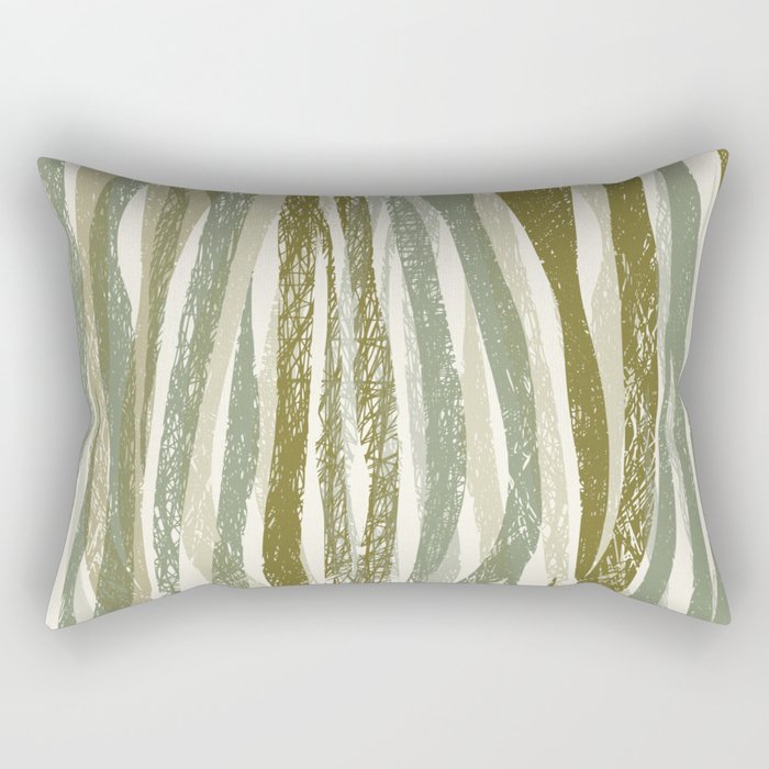 Wildlife Safari animal print green Rectangular Pillow Gallery Image 1