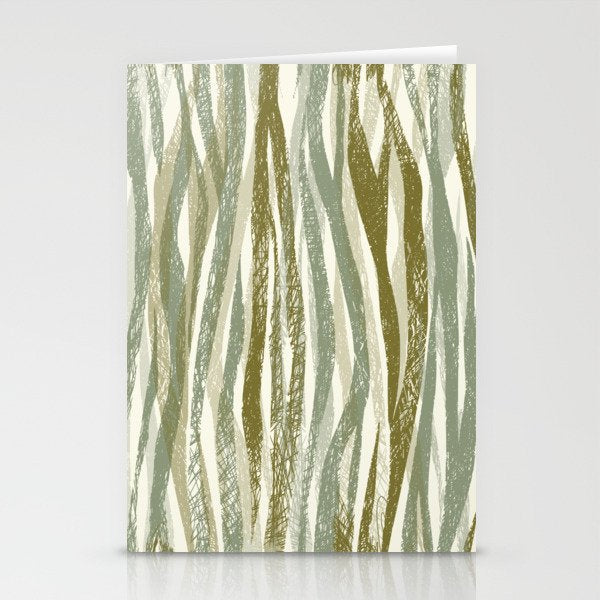 Wildlife Safari animal print green Stationery Card Gallery Image 2