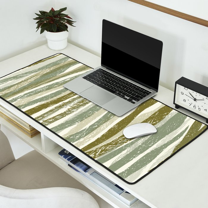 Wildlife Safari animal print green Desk Mat Gallery Image 2
