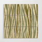 Wildlife Safari animal print green Wood Wall Art Gallery Image 1