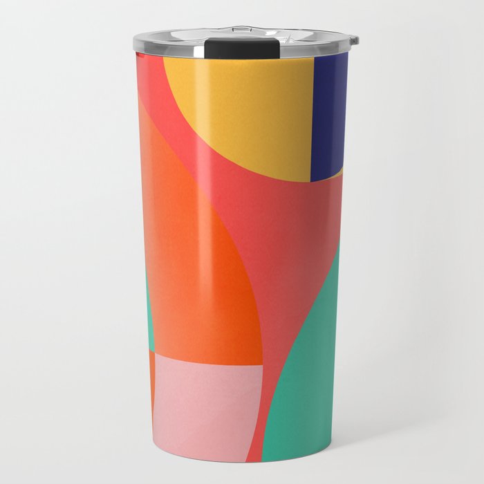Abstract Geometric Shapes 218 Travel Mug Gallery Image 1