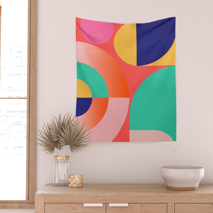 Abstract Geometric Shapes 218 Wall Tapestry Gallery Image 2