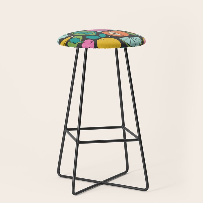 Fruit and Veggies 2025 Calendar - Muli-color on black Stool Gallery Image 1