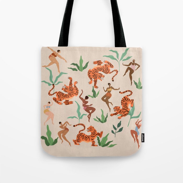 Dancing with Tigers Tote Bag Gallery Image 1