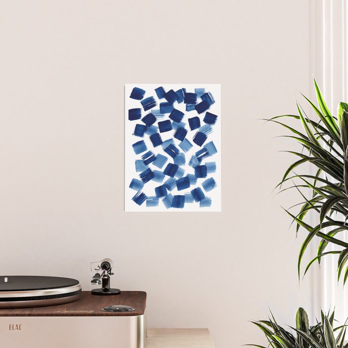 Indigo Brush Strokes | No.1 Poster Gallery Image 2
