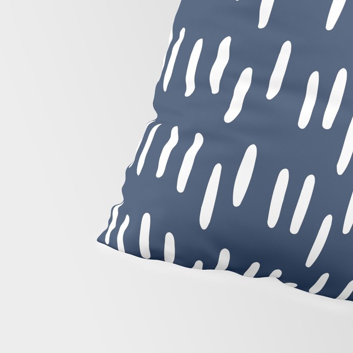 Boho Raindrops in Navy Blue Pillow Sham Gallery Image 4