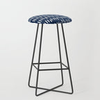 Boho Raindrops in Navy Blue Stool Gallery Image 1