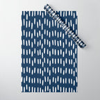 Boho Raindrops in Navy Blue Wrapping Paper Gallery Image 1