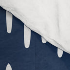Boho Raindrops in Navy Blue Comforter Gallery Image 4
