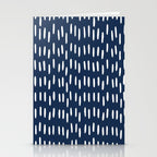 Boho Raindrops in Navy Blue Stationery Card Gallery Image 2