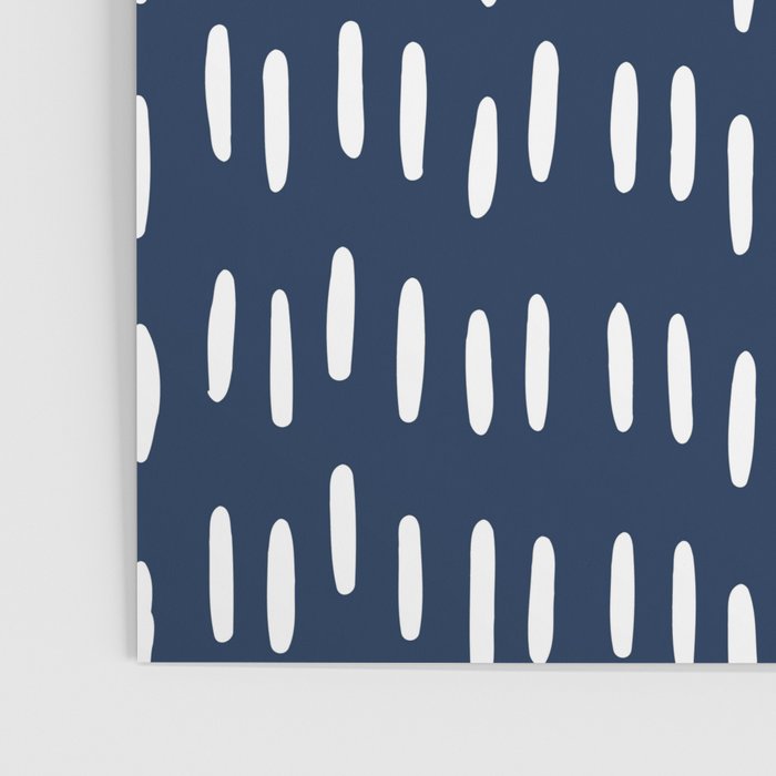 Boho Raindrops in Navy Blue Poster Gallery Image 3