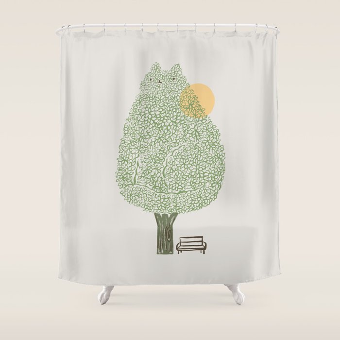Cat and Plant 61: Cat Tree Shower Curtain Gallery Image 1
