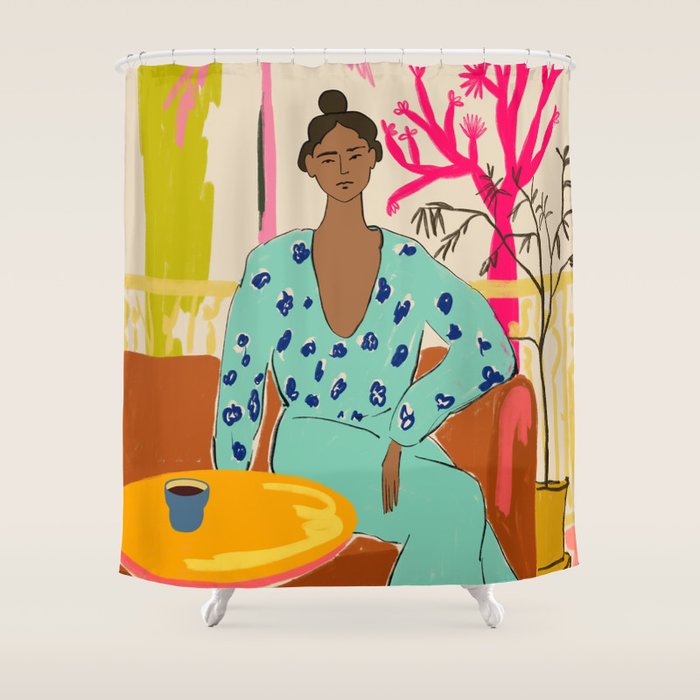 COLOURFUL TRANQUILITY Shower Curtain Gallery Image 1