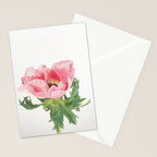 Pink Anemone Stationery Card Gallery Image 2