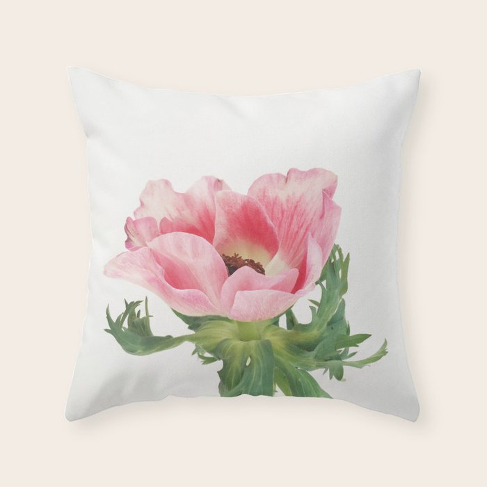 Pink Anemone Throw Pillow Gallery Image 6