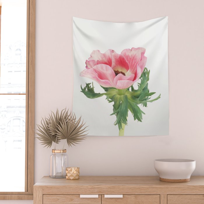 Pink Anemone Wall Tapestry Gallery Image 2