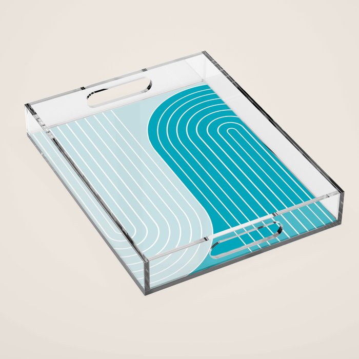 Two Tone Line Curvature IV Acrylic Tray Gallery Image 1