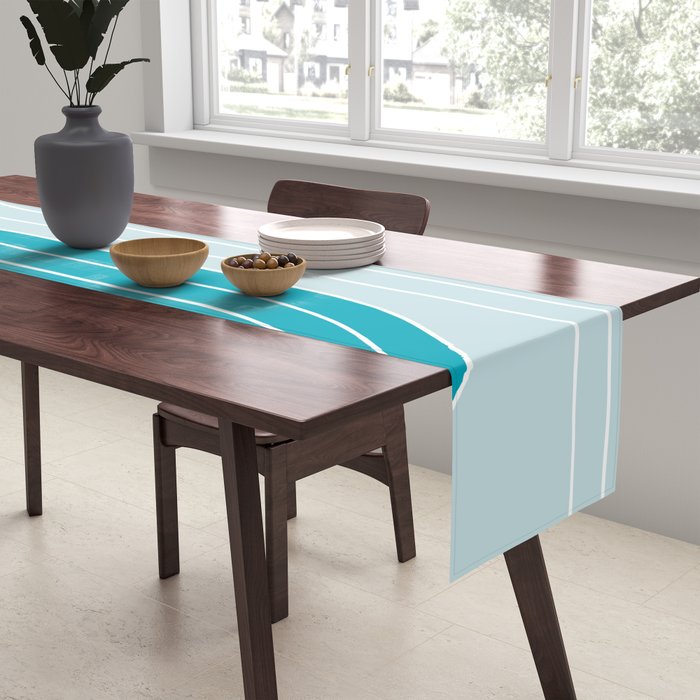 Two Tone Line Curvature IV Table Runner Gallery Image 2