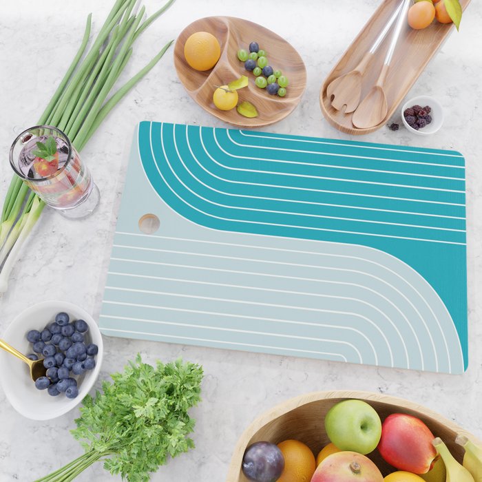 Two Tone Line Curvature IV Cutting Board Gallery Image 2