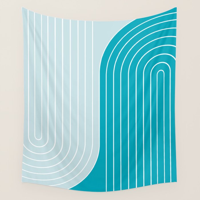 Two Tone Line Curvature IV Wall Tapestry Gallery Image 4